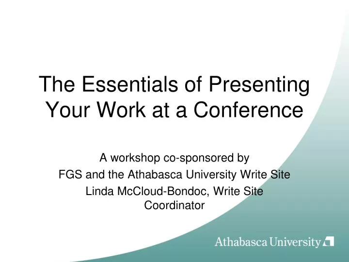 the essentials of presenting your work at a conference