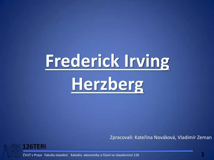 frederick irving herzberg