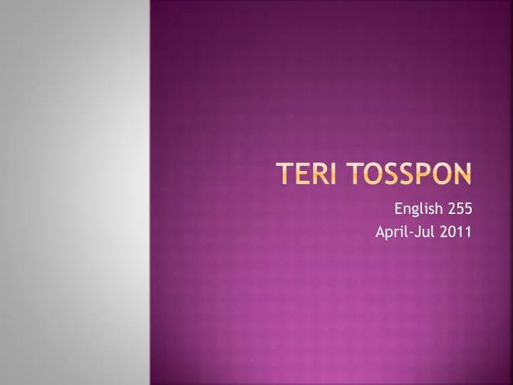 teri tosspon