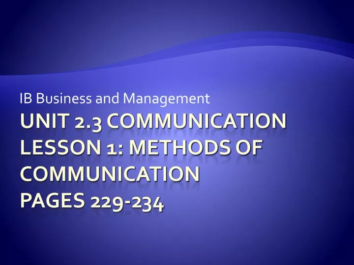 ib business and management