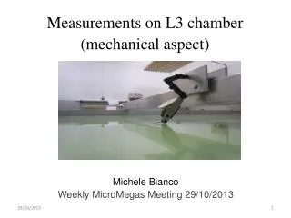 Measurements on L3 chamber (mechanical aspect)
