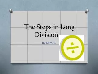 The Steps in Long Division
