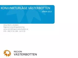konjunkturl ge v sterbotten