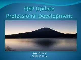 QEP Update Professional Development