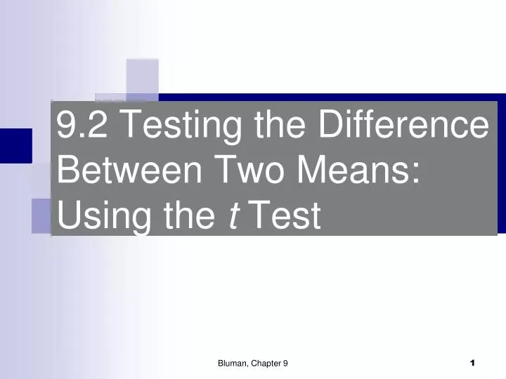 9 2 testing the difference between two means using the t test