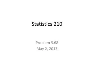 Statistics 210