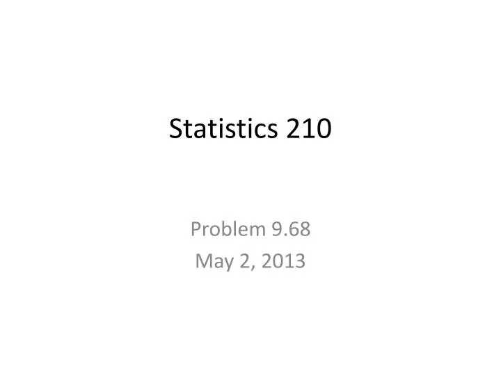 statistics 210