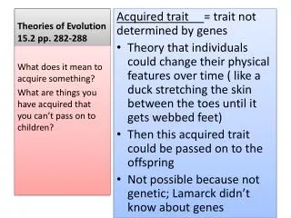 Theories of Evolution 15.2 pp. 282-288