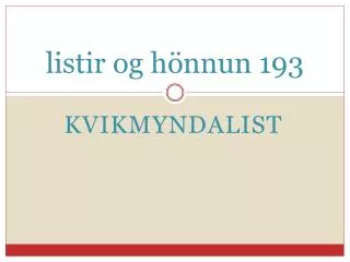 l istir og h nnun 193