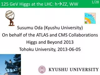 125 GeV Higgs at the LHC: h ? ZZ , WW