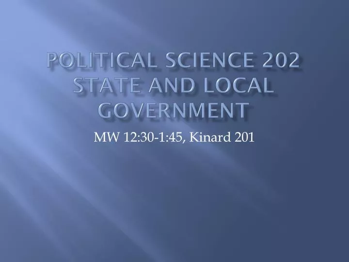 political science 202 state and local government