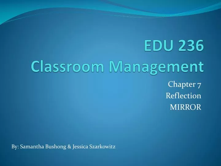 edu 236 classroom management