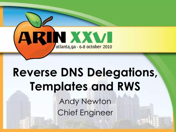 reverse dns delegations templates and rws