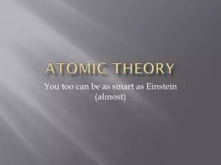 atomic theory