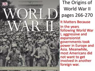 The Origins of World War II pages 266-270