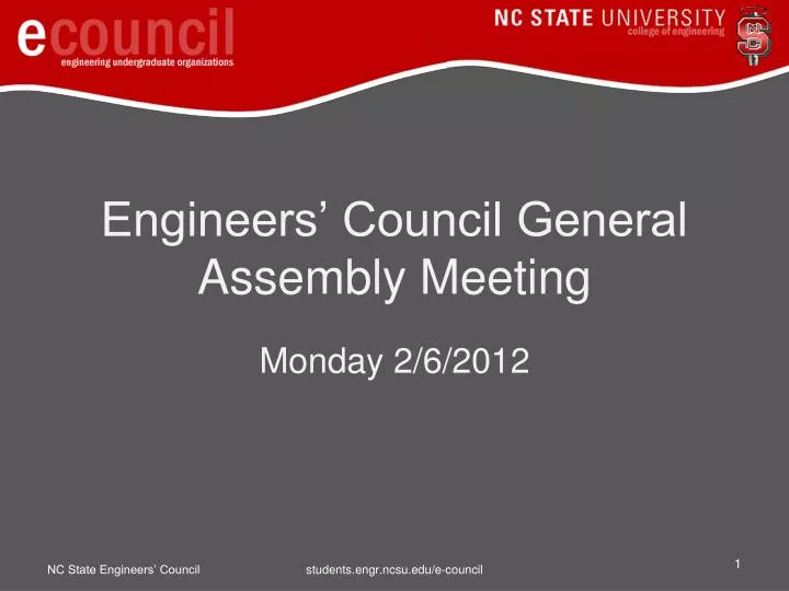 engineers council general assembly meeting