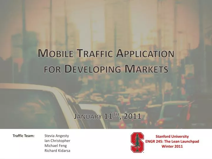mobile traffic application for developing markets