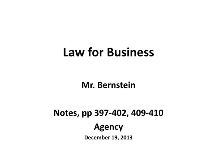 law for business