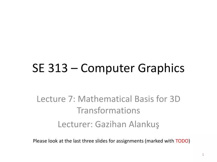 se 313 computer graphics