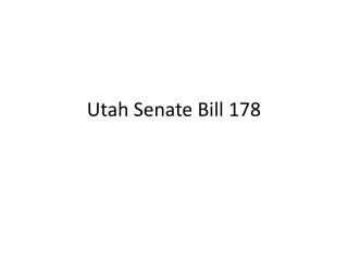 Utah Senate Bill 178