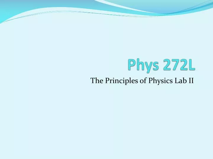 phys 272l