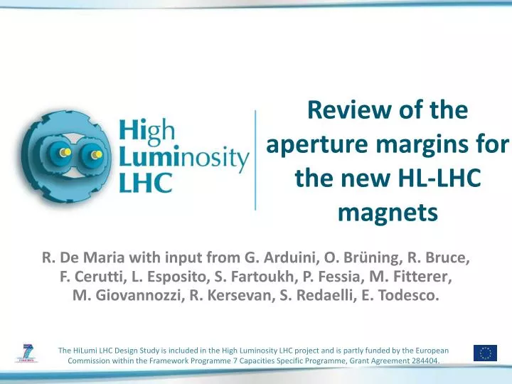 review of the aperture margins for the new hl lhc magnets