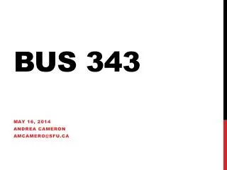 BUS 343