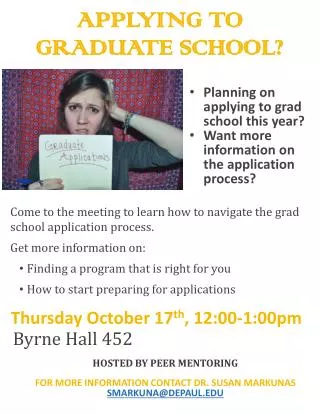 APPLYING TO Graduate SCHOOL?