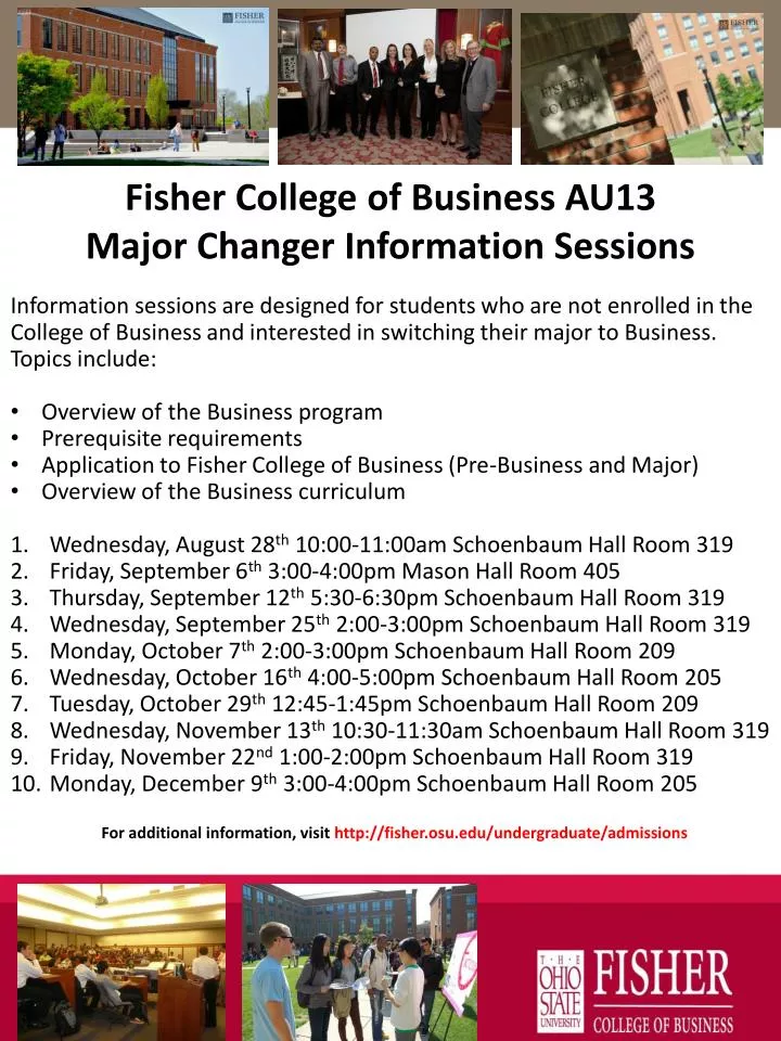 fisher college of business au13 major changer information sessions