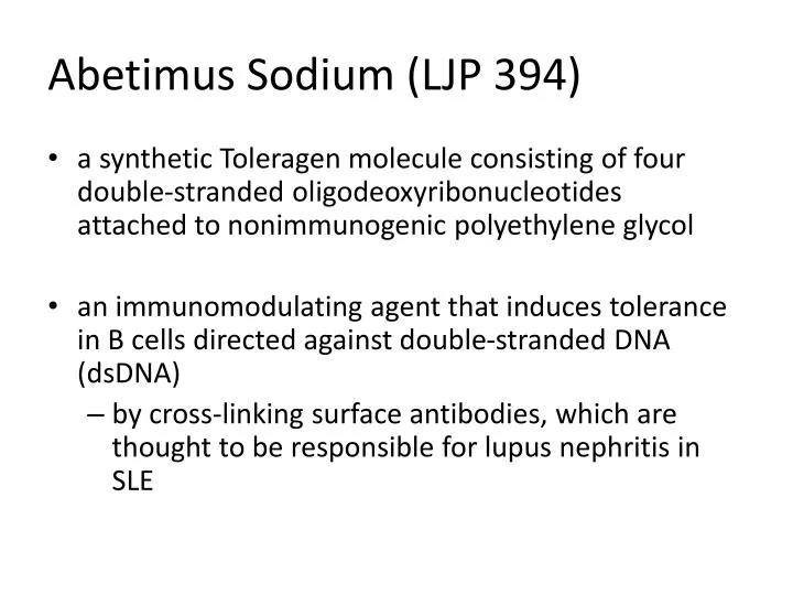 abetimus sodium ljp 394