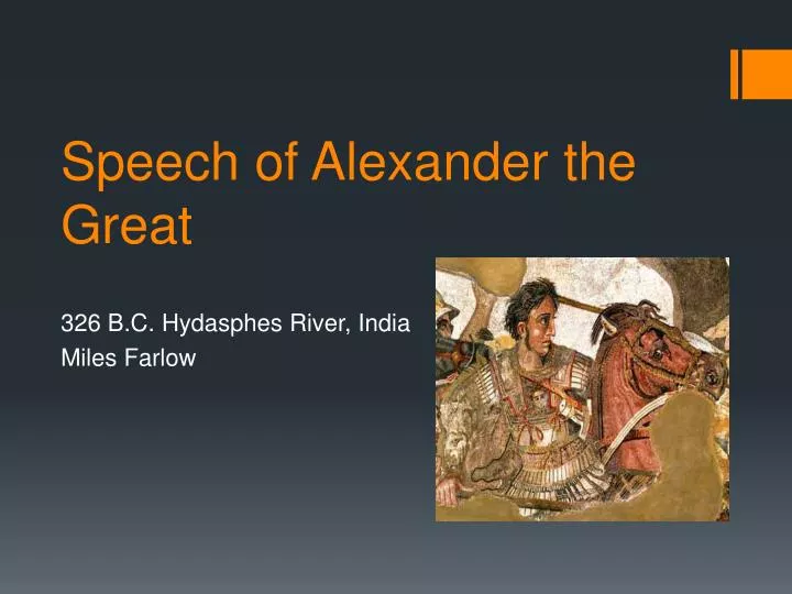 alexander the great speech rhetorical analysis