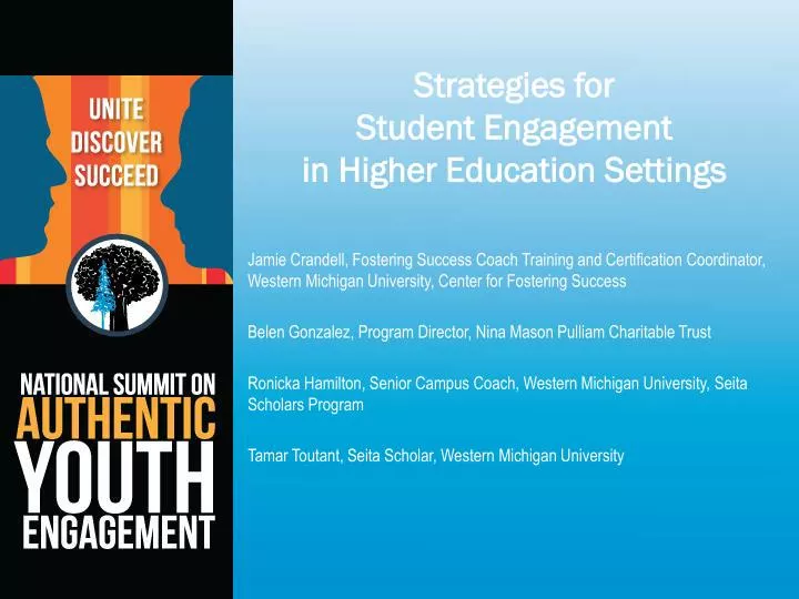 strategies for student engagement in higher education settings