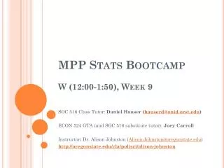 MPP Stats Bootcamp W (12:00-1:50), Week 9