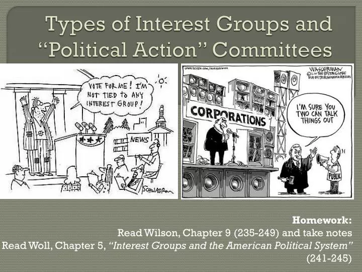 types of interest groups and political action committees