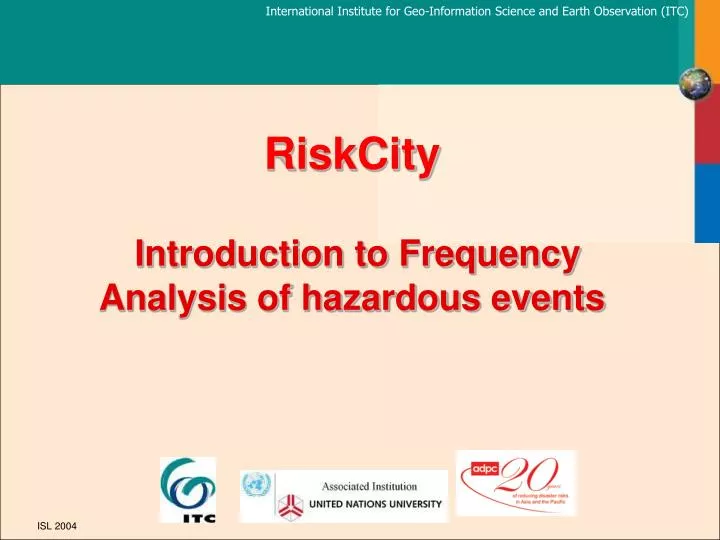 riskcity introduction to frequency analysis of hazardous events