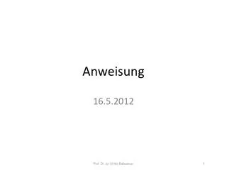 anweisung