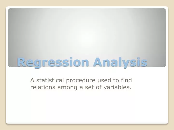 regression analysis