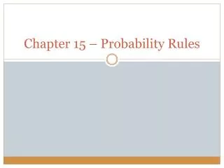 chapter 15 probability rules
