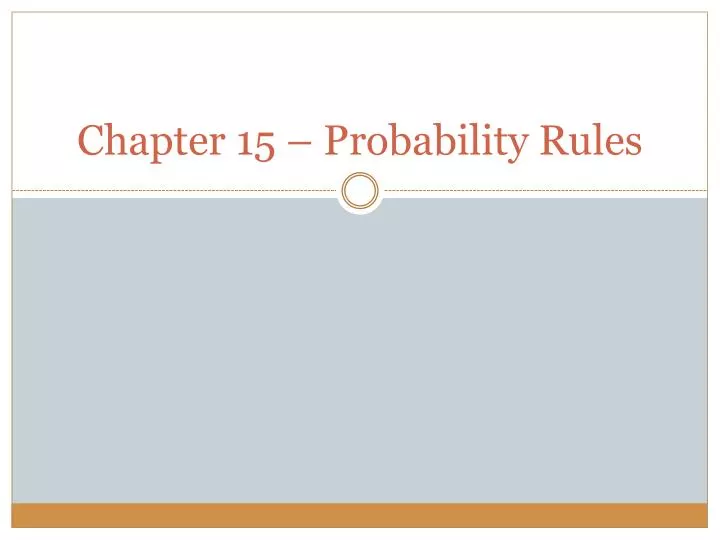 chapter 15 probability rules