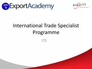 International Trade Specialist Programme