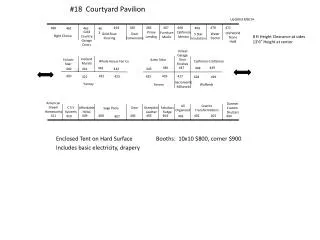 Enclosed Tent on Hard Surface Booths : 10x10 $800, corner $900