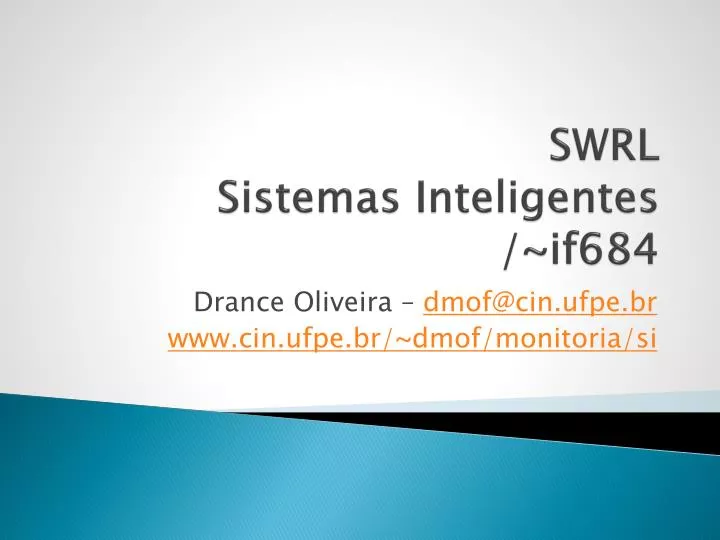 swrl sistemas inteligentes if684