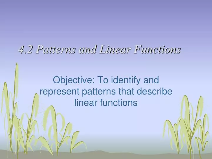 4 2 patterns and linear functions