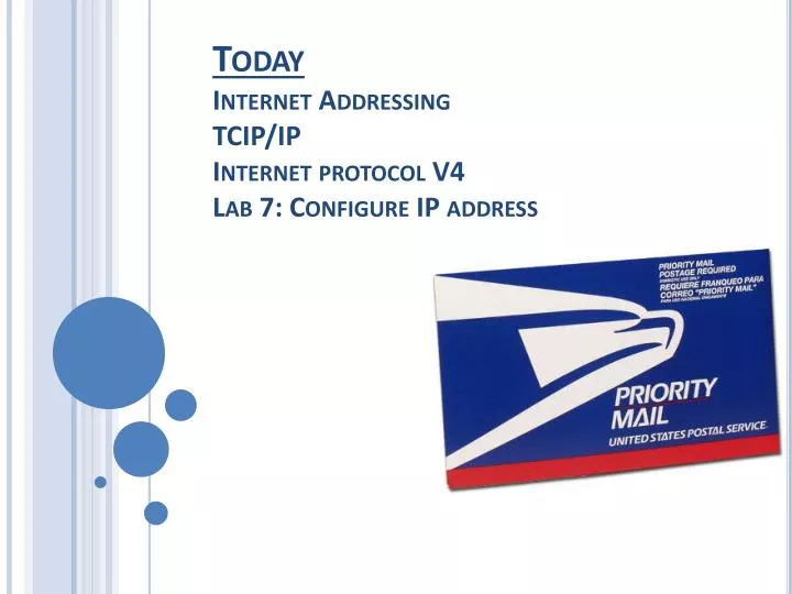 today internet addressing tcip ip internet protocol v4 lab 7 configure ip address
