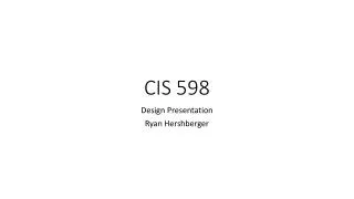 CIS 598