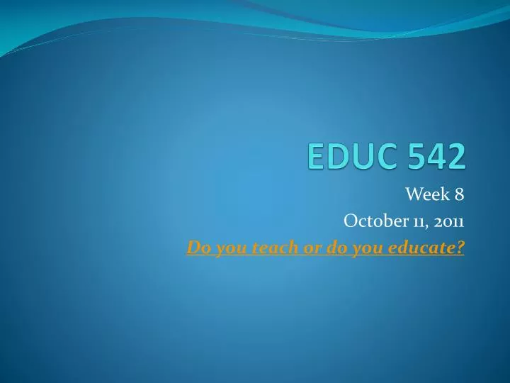 educ 542