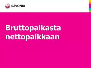 bruttopalkasta nettopalkkaan
