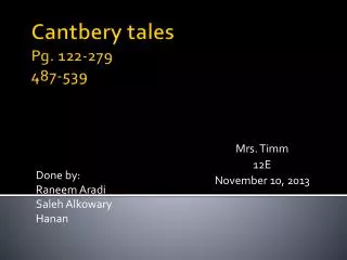 Cantbery tales Pg. 122-279 487-539