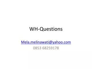wh questions