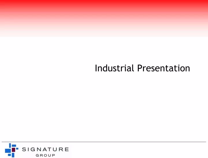 industrial presentation